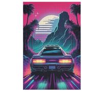 Voiture néon Puzzles Adulte - Puzzle en Bois 1000 Pièces - Challenge - Adultes Et EnfFourmis Dès 12 Ans 78×53cm