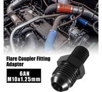 Voiture Noir 6AN Mâle to M10x1.25mm Mâle Métrique Filetage Raccord Adaptateur