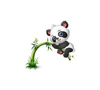 Voiture Panda + Decals de bambou Surface de la fenêtre Automobile Stickers muraux pour ordinateur portable décoratif Stickers de Panda Panda Stickers Stickers pour ordinateur portable pour voitures