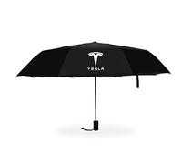 Voiture Parapluie Pliant pour Tesla Model 3 2017-2023,avec Logo de Voiture Entièrement Automatique Portable Protection Solaire Anti-Pluie Anti-Neige Parapluies Sacs de Voyage et Accessoires
