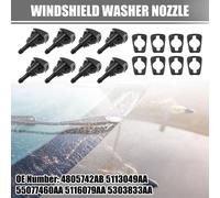 Voiture Pare-brise Laveuse Buse pour Dodge Caliber - 16 Pcs Noir
