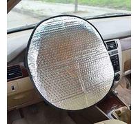 Voiture pare-soleil pour volant, Protection Couverture Soleil UV avec Sécurités Réfléchissants (Diamètre 45cm)