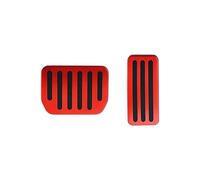 Voiture Pédale Pour Tesla Pour Model 3 Y Ensemble Repose-pieds Couvre-pédales D'accélérateur Frein Acier Inoxydable Antidérapant Style Sport(Model Y Red)