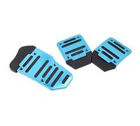 Voiture Pédales en acier inoxydable 3 pièces Produits de modification automobile Pédale de frein d'accélérateur antidérapante universelle Couvre pédale Frein(Blue)