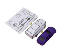 Voiture peinte à la main à un véritable tour de voiture jouet - Accessoire magique interactif pour gros plan et magie de rue - Papier et matériau de voiture jouet