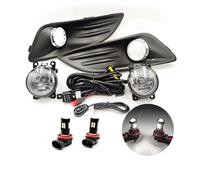 voiture phare antibrouillard Compatible with for Fiesta 2013 2014 2015 2016 2017 1 Set Front Bumper Fog Light Wire Harness Lamp Grille Cover(Size B 1 Set)