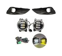 voiture phare antibrouillard Compatible with for Fiesta 2013 2014 2015 2016 2017 1 Set Front Bumper Fog Light Wire Harness Lamp Grille Cover(Size C 1 Set)