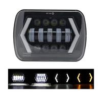 Voiture Phare Avant 12V 24V 7x6 80000LM Super Lumineux 5x7 Pouces Led Phares Led Phare Salut/bas Clignotant Dot E9 DRL Pour Tout-terrain 4x4 Pour Ford Pour F 150 Feux Avants(1 Piece black b)