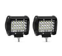 Voiture Phare Avant Barre Lumineuse LED Pour Voiture Projecteur Tout-terrain 4x4 Phare Antibrouillard À Diode 12V 24V Camion Ferme Tracteur Bateau SUV ATV Barre Lumineuse Feux Avants(72W 2 Piece)