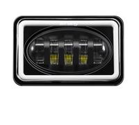Voiture Phare Avant LED Carré 5 Pouces Pour JEEP Pour Wrangler Angel Eyes Phare 150W 25000LM DRL Clignotant Phare Camion 12V 24V Feux Avants(1 Piece)