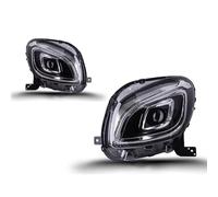 Voiture Phares avant Compatible Avec Benz Pour Smart 453 2015 2016 2017 2018 2019) Kit D'accessoires Pour Phares Voiture Lentille Projecteur Blue Start