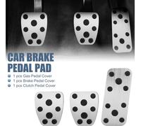 Voiture Pied Patin Accélérateur Frein Embrayage Pédale Couverture Trousse Argenté