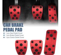 Voiture Pied Pédale Plaquettes Accélérateur Gaz Frein Embrayage Pédale Couverture Trousse Rouge