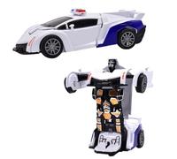 Voiture Police Robot Transformable,Police Trooper Transformable,Police Trooper Transformable Enfant,Jouet Police Voiture Transforming Pour Enfants 3-7 Ans, Voiture Transfor-Mers Jouet Enfant Garçon,Jo