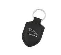 Voiture Porte-clés pour Jaguar C-X16 E-Pace F-Pace F-type I-Pace S-type,Chaîne pour porte-clés de véhicule Porte-clés avec emblème Résistant aux rayures et à l'usure,Black-A