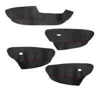 Voiture Porte PoignéE Cuir Microfibre pour BMW X5 E70 2007-2013, LHD Accoudoir Panneau Couverture Protection Housse Bandes IntéRieures,B/Black~Red