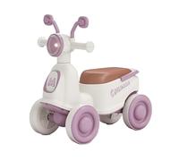 Voiture Porteur Enfant Trottinette à 4 Roues for Enfants avec Musique et lumière LED, Voiture oscillante for garçons et Filles de 1 à 3 Ans, vélo d'équilibre Vélo-Trolley(Lila,Ordinary Wheel)