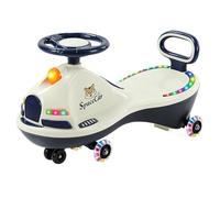 Voiture Porteur Enfant Trottinette électrique à roulettes, Charge maximale 140 kg, Roues Clignotantes à LED, Direction Flexible, Jouets d'extérieur Vélo-Trolley(Wit)