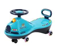 Voiture Porteur Enfant Trottinette électrique à roulettes, Charge maximale 140 kg, Roues Clignotantes à LED, Direction Flexible, Jouets d'extérieur Vélo-Trolley(Blauw)