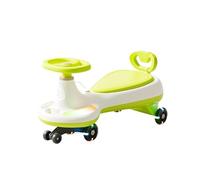 Voiture Porteur Enfant Voiture à Bascule avec Roues LED en PU, sans Engrenages ni pédales, Jouet for garçons et Filles à partir de 1 an Vélo-Trolley(Groen)