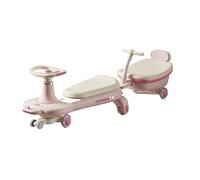 Voiture Porteur Enfant Voiture à enfourcher for Enfants avec Musique, lumières, Roues silencieuses, remorque, Utilisation intérieure et extérieure Vélo-Trolley(Roze,Upgraded Version)