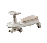 Voiture Porteur Enfant Voiture à enfourcher for Enfants avec Musique, lumières, Roues silencieuses, remorque, Utilisation intérieure et extérieure Vélo-Trolley(Brown,Ordinary Version)