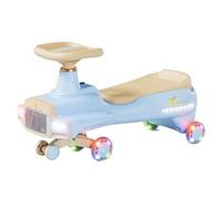 Voiture Porteur Enfant Voiture-Scooter Lumineuse Amusante avec Musique, Roues Lumineuses, phares réalistes, Anti-retournement, Voitures à Bascule Vélo-Trolley(Sky Blue)