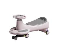 Voiture Porteur Enfant Wiggle - Voiture for Enfants avec pédale, intérieur/extérieur, Jouet, Haut-Parleur Musical, Roues Flash arrière, à partir de 3 Ans Vélo-Trolley(Roze)
