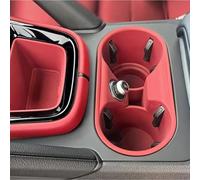 Voiture pour Cayenne 2024 2025 Organiseur Console Centrale en Silicone Porte-gobelet Anti-déversement Voiture Porte-Gobelet Console Centralee(2PCS Red)