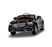 Voiture pour enfant - Voiture électrique Mercedes S650 Maybach - sous licence - Batterie 12V7AH + 2,4Ghz + Siège en cuir + EVA (Noir)