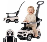 Voiture pour Enfants à Pousser et Glisser, à partir de 1 Ans, avec klaxon et Musique, Espace de Rangement sous Le siège (Blanc)