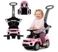 Voiture pour Enfants à Pousser et Glisser, à partir de 1 Ans, avec klaxon et Musique, Espace de Rangement sous Le siège (Rose Clair)