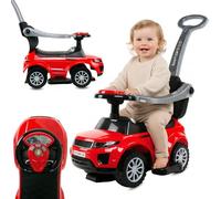 Voiture pour Enfants à Pousser et Glisser, à partir de 1 Ans, avec klaxon et Musique, Espace de Rangement sous Le siège (Rouge)