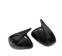 Voiture Pour Kia Pour Rio 2011-2017 Cache Rétroviseur Latéral Horn Wing Cap Exterior Door Rear View Case Trim Accessoires(Avec du carbone léger)