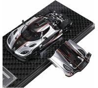Voiture pour Miniature pour Koenigsegg One:1 argentée l'épour Chelle 1:64 Alliage moulé sous Pression Toit Ouvert Adultes