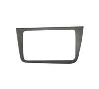 Voiture pour Seat pour Altea 2004-2015 pour Toledo 2004-2009 Panneau Lecteur Garniture Tableau Bord Cadre Façade Couvercle Lunette Radio 2 Din Fascia Accessoires(Argent)