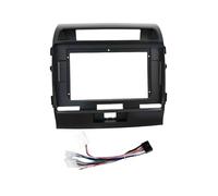 Voiture Pour Toyota Pour Land Cruiser 200 2006 2007-2015 10,1 Pouces Cadre Voiture Adaptateur Kit Montage Panneau Tableau Bord Radio Accessoires(Ensemble complet noir mat)