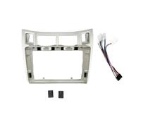 Voiture Pour Toyota Pour Yaris Pour Vitz 2005-2011 Kit Panneau Montage Tableau Bord Radio 9 Pouces Adaptateur Fascia Cadre Voiture Accessoires(Ensemble complet (argent))
