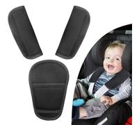 Voiture Protège Ceinture de Sécurité Coussin 3 Pièces Coussin Ceinture de Sécurité Amovible Poussette pour Bébé Protège Ceintures pour Adultes et Enfants Protéger Cou Epaules