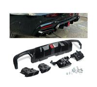 Voiture Queue Gorge Diffuseur Arrière avec Embouts Noirs pour Benz W166 X166 GLE400 GLE350 pour AMG ABS Noir Brillant 2015-2018/2016-2019 Embout Echappement