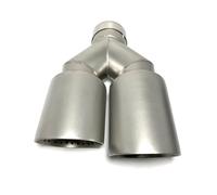Voiture Queue Gorge Embout D'échappement Universel Double Mat En Acier Inoxydable Voiture Embout D'échappement Tuyau D'échappement 60 Mm 63 Mm Pour GTI MK7 Pour Golf7 Embout Echappement(60mm-101mm Lef