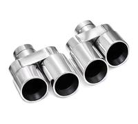 Voiture Queue Gorge Pour BMW G20 G21 330i 330d 330e Tuyau D'échappement 2,5'' Pouces Embout Quadruple Fibre Carbone Argentée B(Silver B)