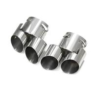 Voiture Queue Gorge Pour BMW Pour X5 G05 X6 G06 X7 G07 Système échappement Tuyaux échappement Silencieux Acier Inoxydable Sans Embouts Soudure 1 Paire(Argent)