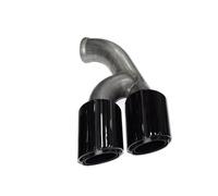 Voiture Queue Gorge pour Cayenne Silencieux 958.2 2015-2017 Mise À Niveau du Tuyau échappement pour Cayenne GTS Embout Tuyau échappement Acier Inoxydable D'échappement Silencieux(Dark Grey)