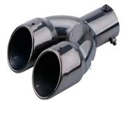 Voiture Queue Gorge Silencieux D'échappement Universel En Forme Cœur Double Sortie Tube D'échappement En Fibre Carbone Embouts D'échappement Doubles En Acier Inoxydable Embout Echappement(B)