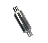 Voiture Queue Gorge Systèmes De Tuyaux D'échappement Silencieux 51MM 57MM 63MM 76MM Accessoires De Voiture Universels Embout Modifié Sound Boost Acier Inoxydable Argent Embout Echappement(57x101x57)
