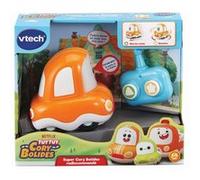 VTech - Tut Tut Cory Bolides, Super Cory Bolides Radiocommandé, Voiture RC avec Télécommande Adaptée aux Petites Mains, Jouet Interactif, Cadeau Enfant de 1 an à 5 Ans - Contenu en Français