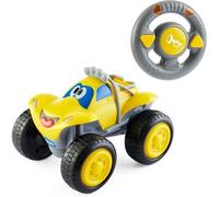 Chicco Billy Bigwheels Voiture télécommandée pour Les Enfants, Voiture télécommandée avec Volant à télécommande intuitive, lumières et Sons, Jaune, Cadeau Enfant 2 Ans+, Jeux pour Enfants 2-6 Ans