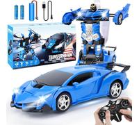 Voiture radiocommandée transformable - SUTEO - Parent - Transformation 1 bouton - Échelle 1:18 - Rechargeable LED
