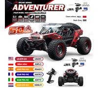 Voiture RC 16106 1:16 50 KM/H 4WD avec télécommande LED, voitures tout-terrain, camion monstre à dérive à grande vitesse pour enfants vs Wltoys 144001 Jouets red 1B